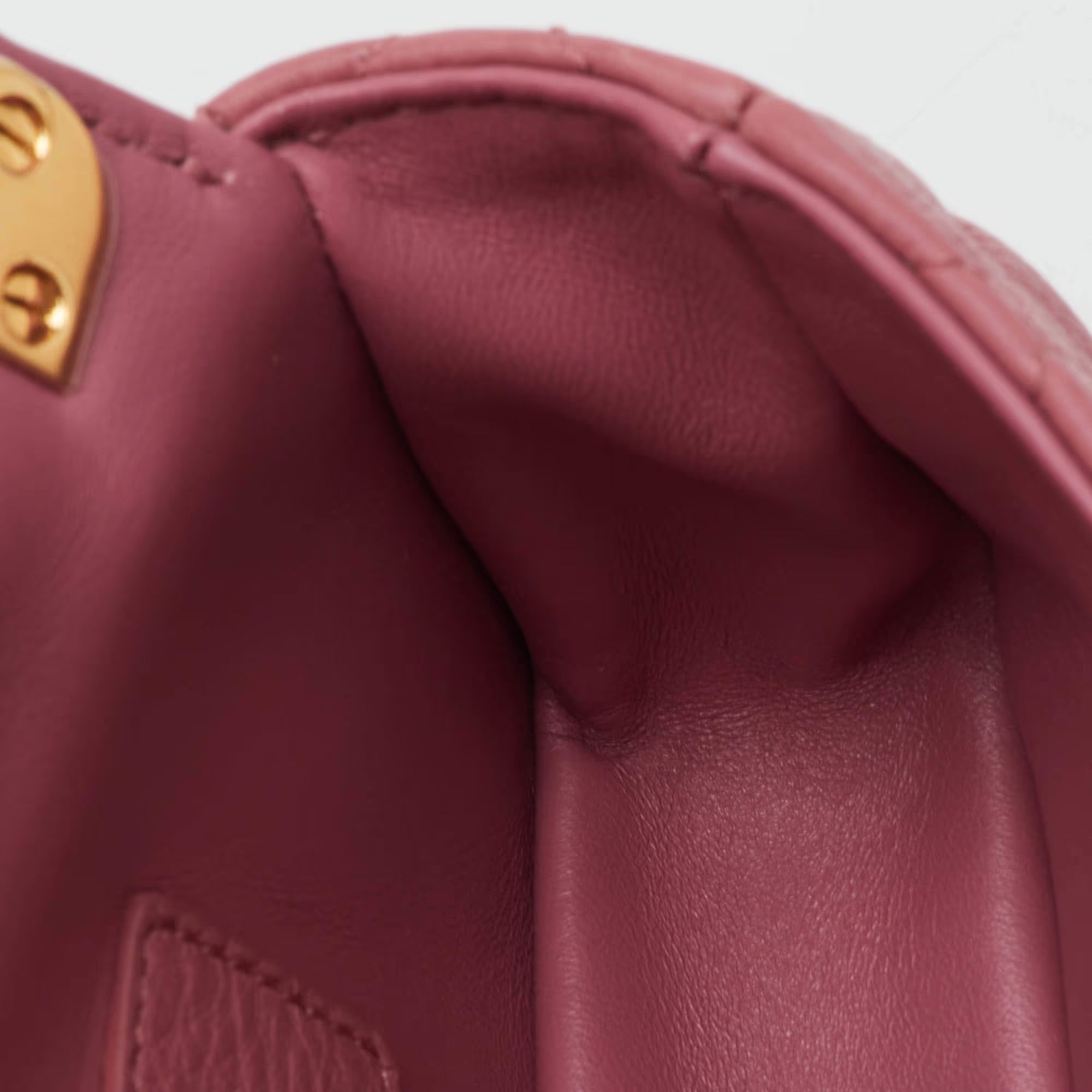 Dior Caro Micro Pink Cannage Leather Crossbody Bag