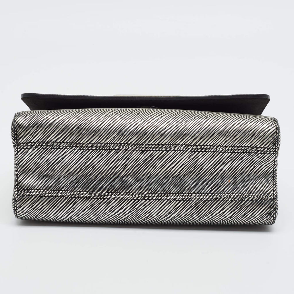 Louis Vuitton Twist MM Metallic Grey Epi Leather Bag