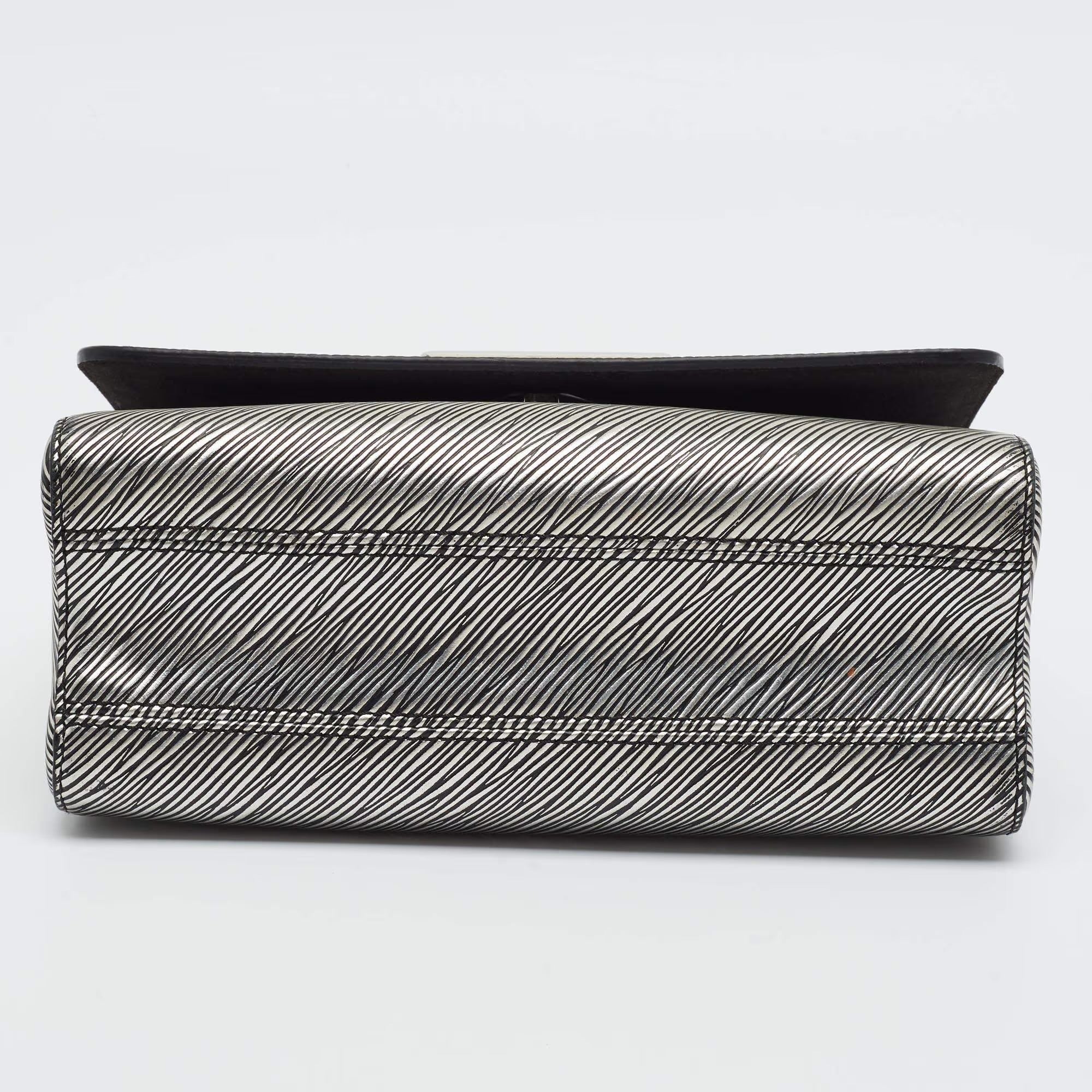 Louis Vuitton Twist MM Metallic Grey Epi Leather Bag
