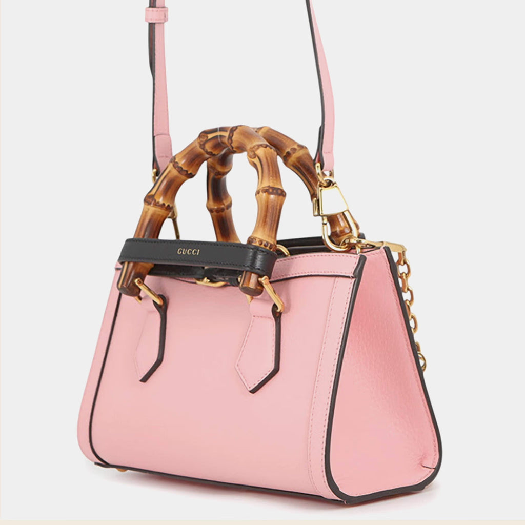 Gucci Diana 2Way Tote Bag Pink Leather Size Small