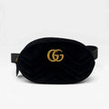 GUCCI GG BLACK VELVET MARMONT BELT BAG