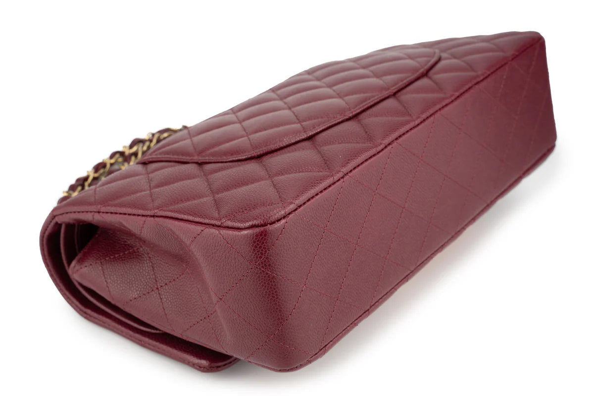 Chanel Medium Classic Flap Caviar Burgundy Champagne GHW