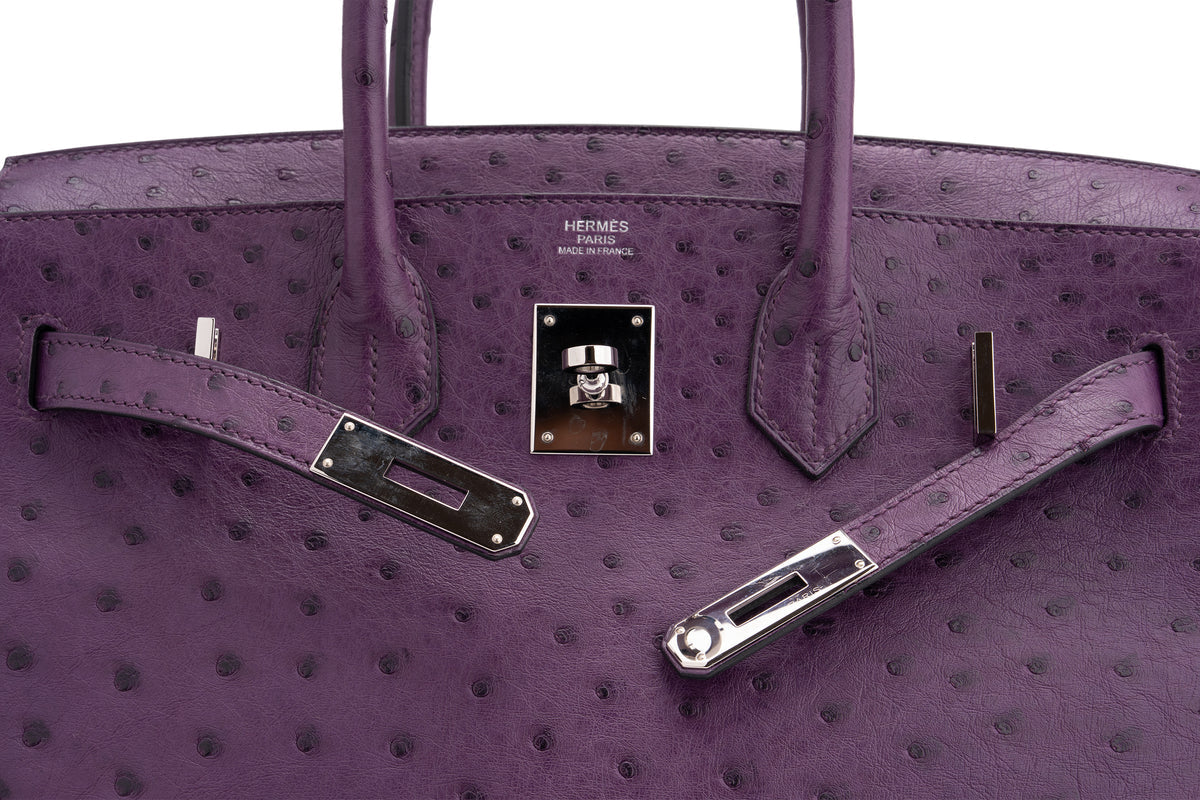Hermès Birkin 30 Ostrich Violine PHW