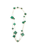 Van Cleef And Arpels Alhambra Long Necklace 16 Motifs Malachite