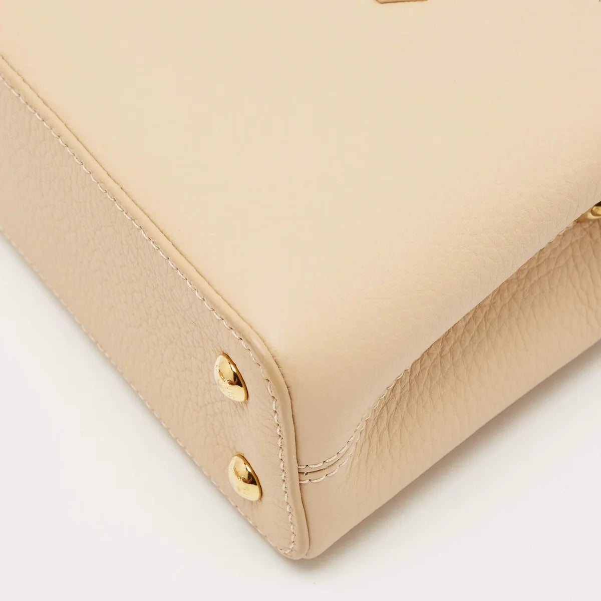 Louis Vuitton Capucines Mini Beige/Black Leather and Python Top Handle Bag