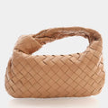 Bottega Veneta Mini Jodie Almond Lambskin Leather Top Handle Bag