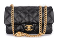 Chanel Accordion Crush Flap Black Lambskin GHW