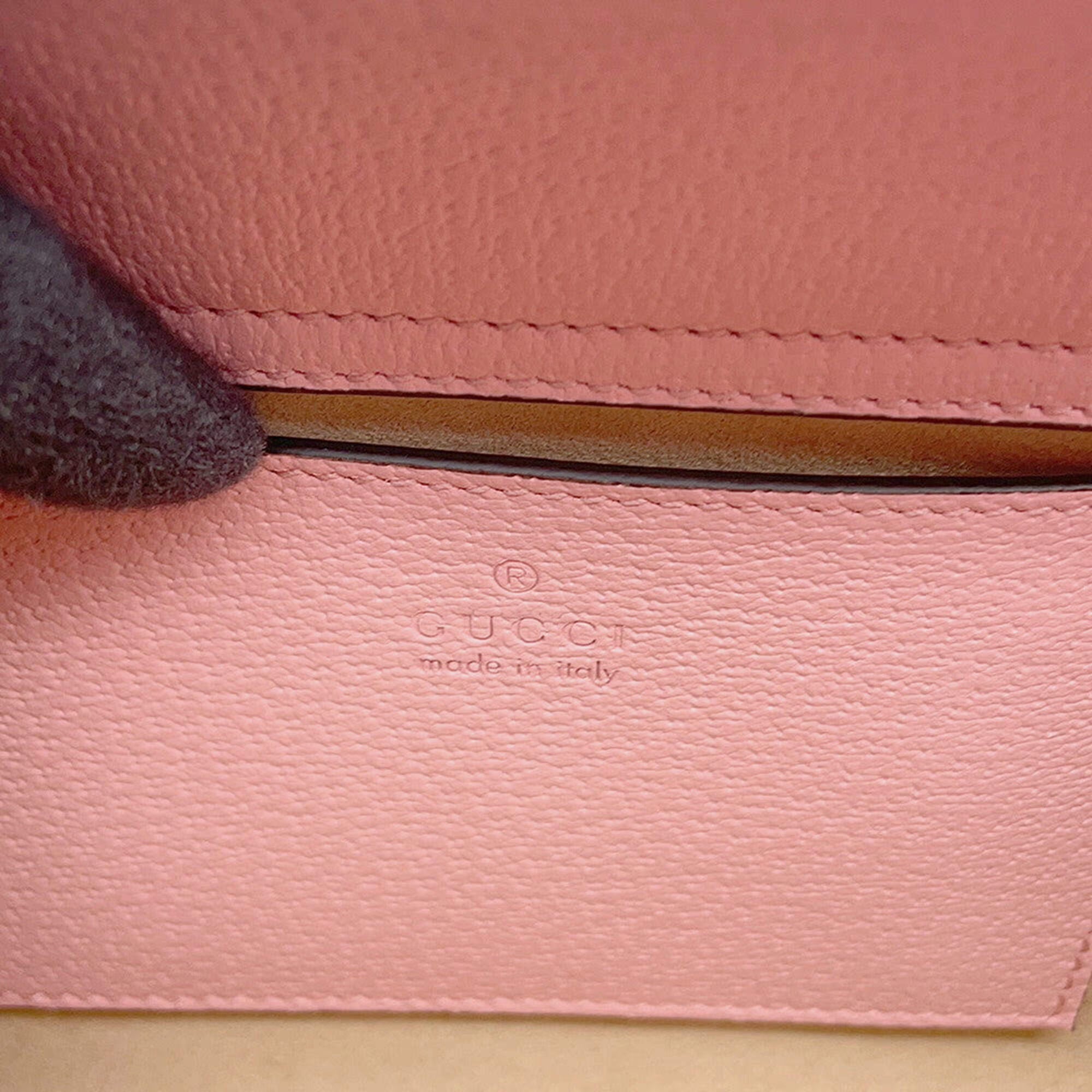 Gucci Diana 2Way Tote Bag Pink Leather Size Small