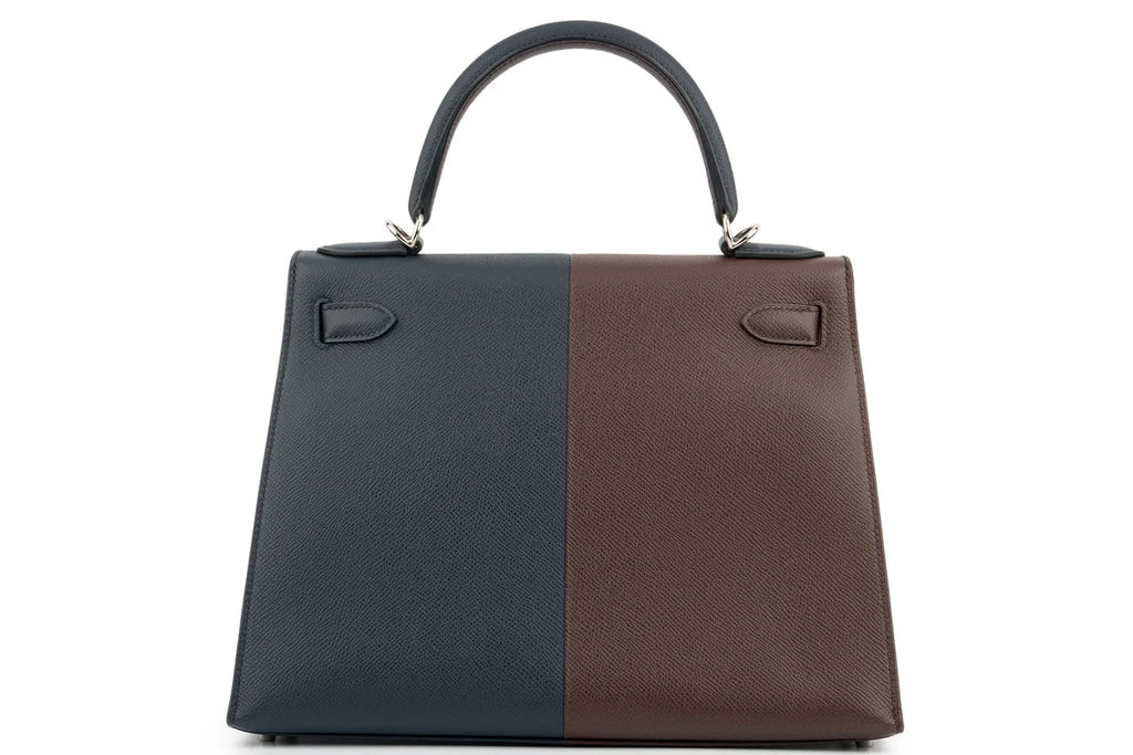 Hermès Kelly 28 Epsom Rouge / Indigo PHW
