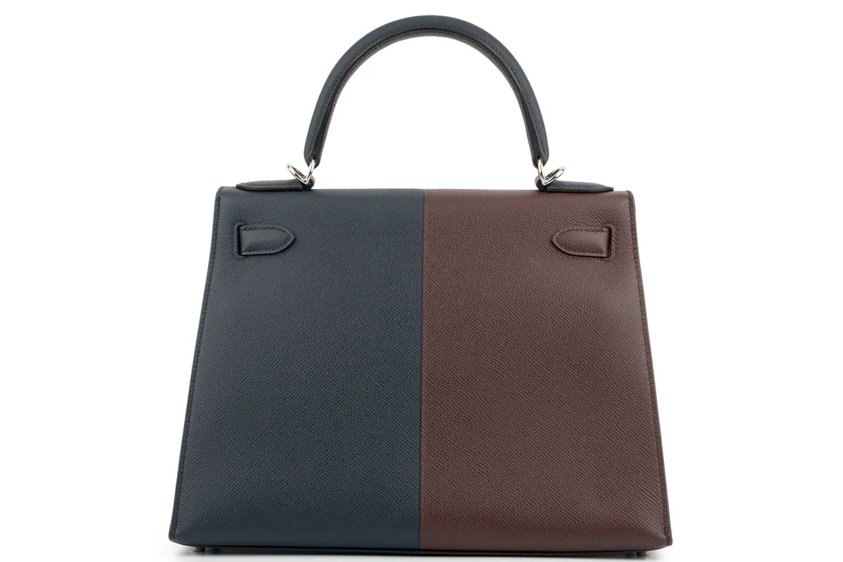 Hermès Kelly 28 Epsom Rouge / Indigo PHW