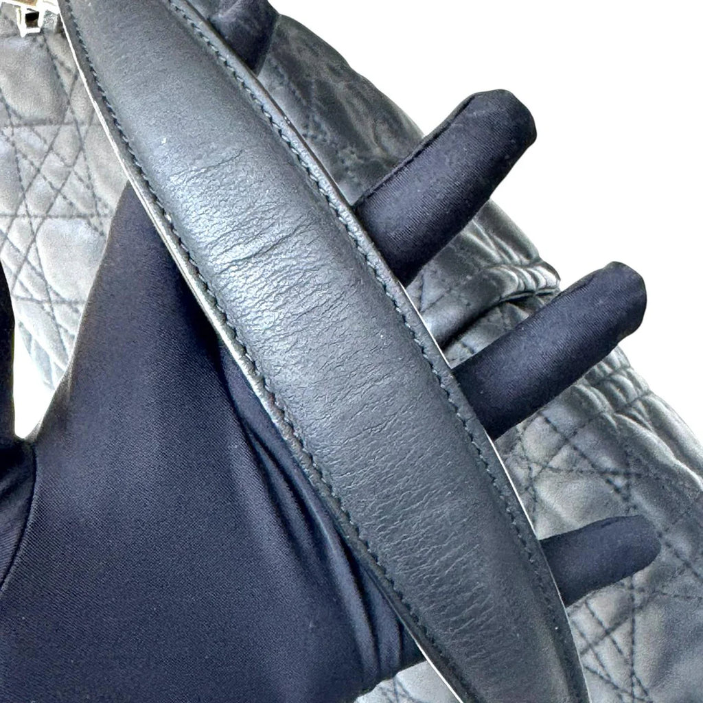 Dior Cannage New Lock Black Medium Lambskin Flap Bag