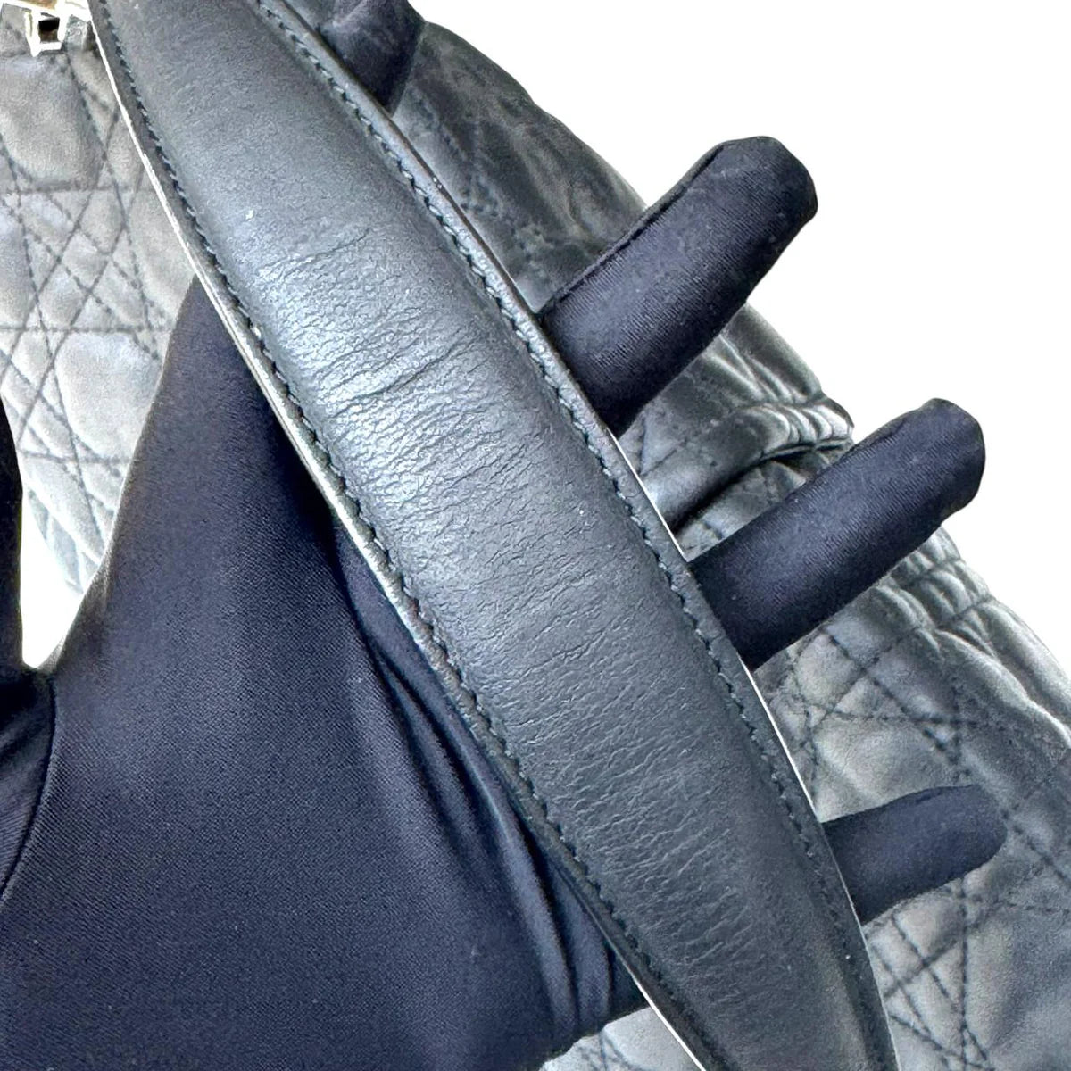 Dior Cannage New Lock Black Medium Lambskin Flap Bag