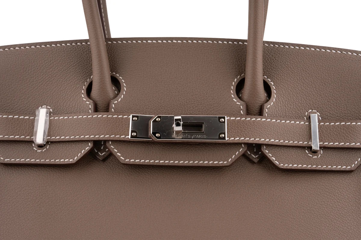 Hermès Birkin 29 Shoulder Evercolour Etoupe PHW