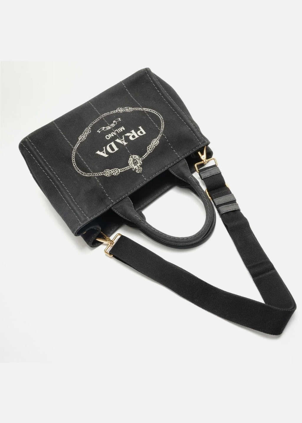 PRADA Canapa SS 2WAY Handbag black