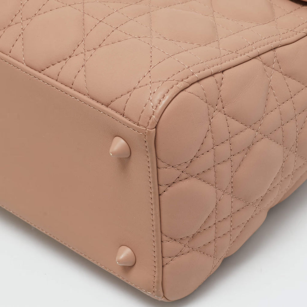Dior Lady Dior Medium Beige Ultra Matte Cannage Leather Tote