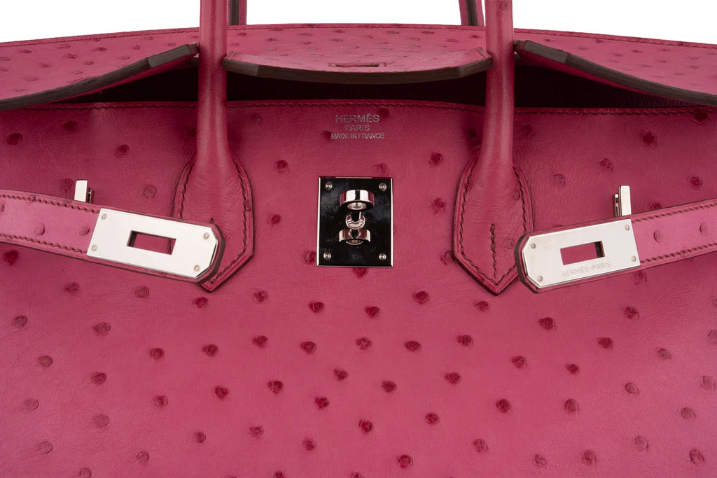 Hermès Birkin 35 Ostrich Rose Poure PHW