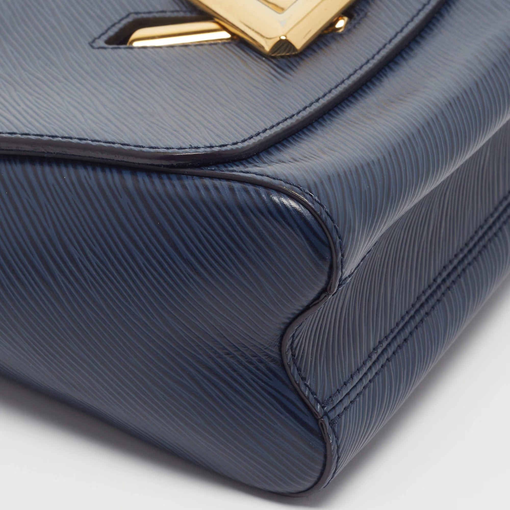 Louis Vuitton Twist MM Navy Blue Epi Leather Bag