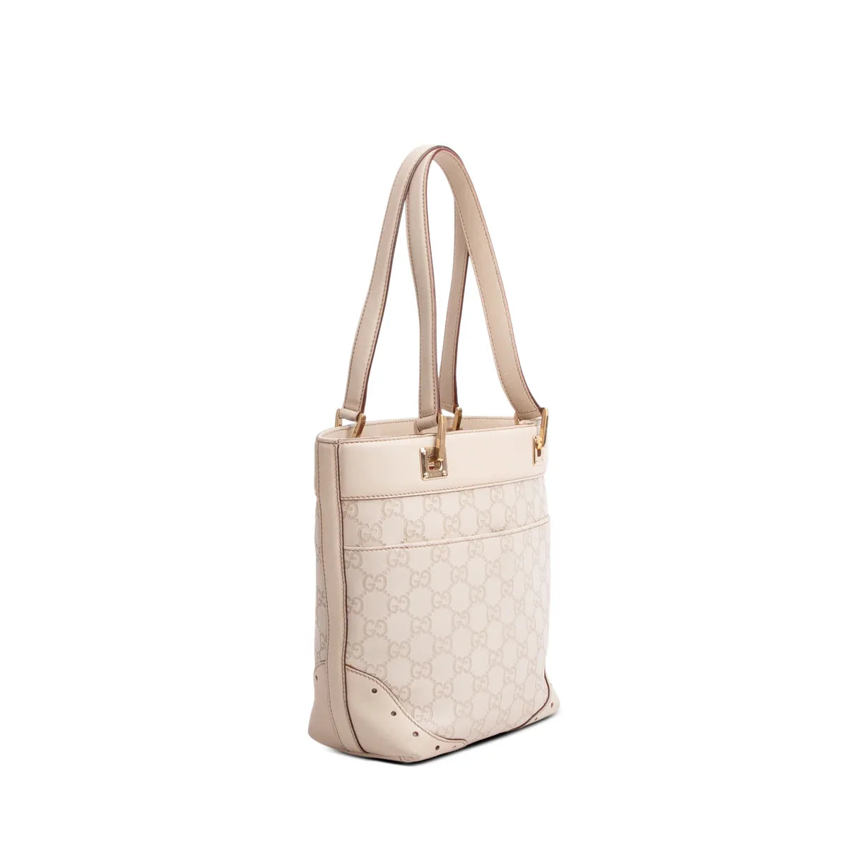 Gucci Cream Signature Small Punch Tote