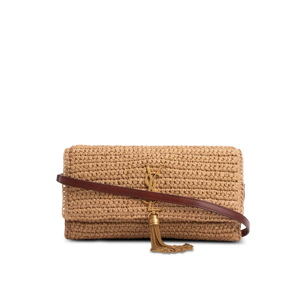 Saint Laurent 2025 Raffia Monogram Tassel Kate 99