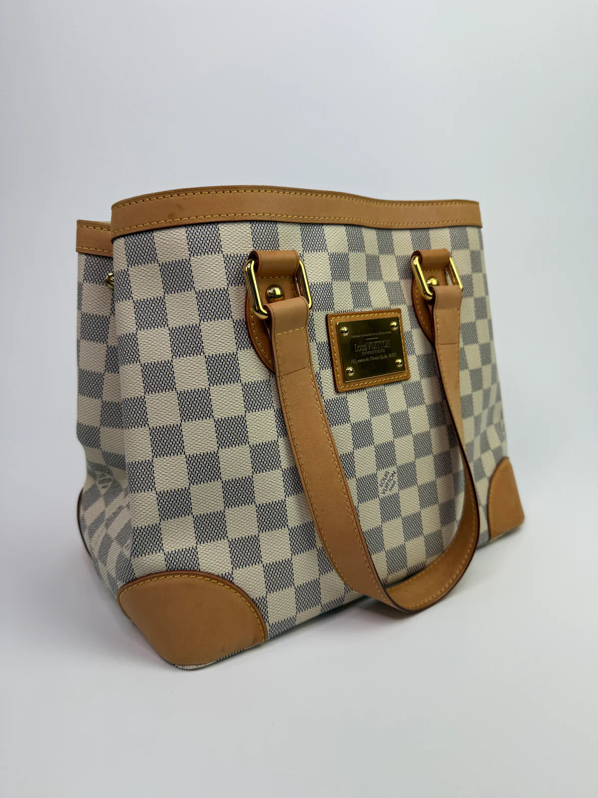 LOUIS VUITTON DAMIER AZUR HAMPSTEAD MM TOTE BAG