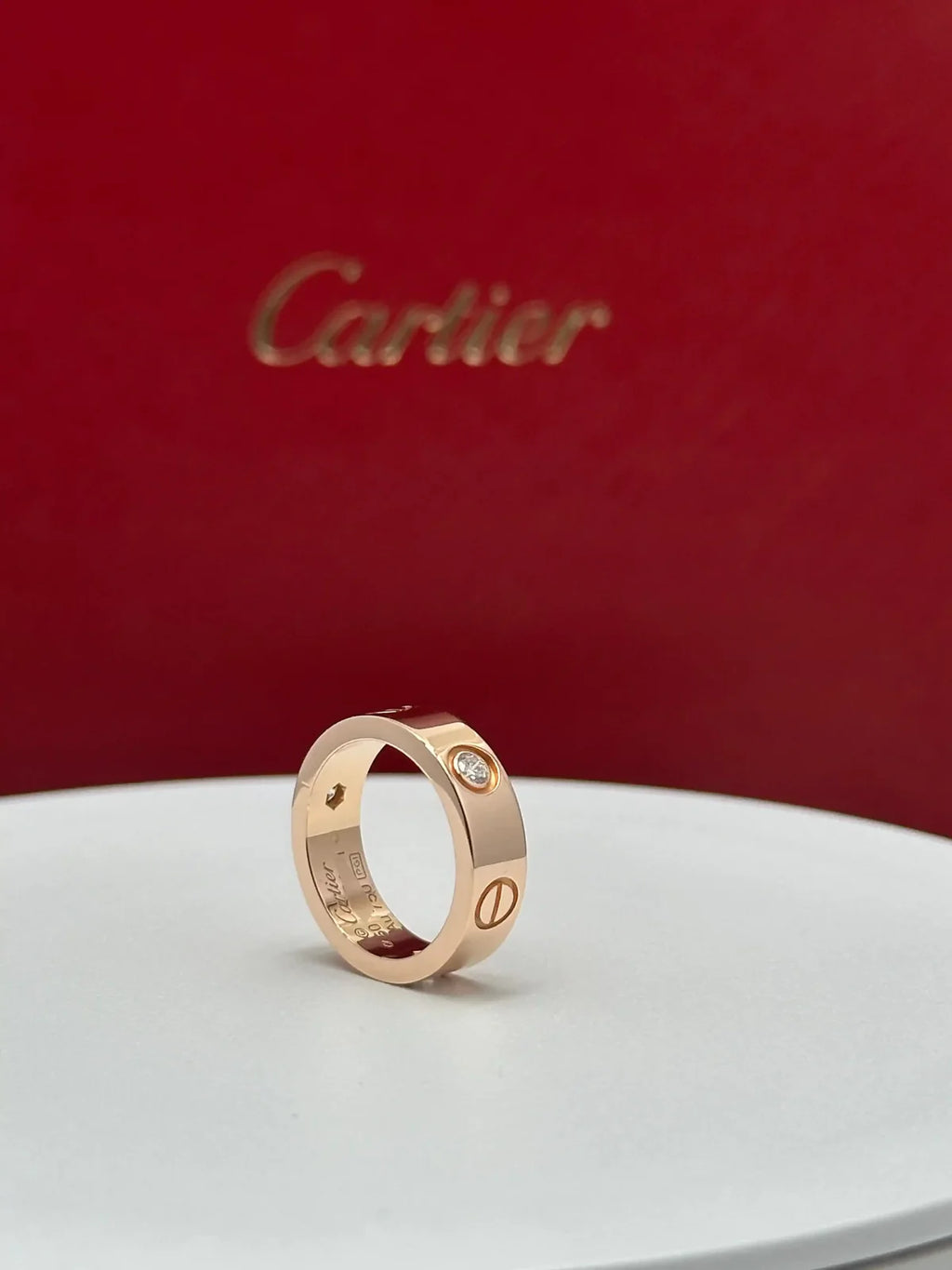 Cartier Love Ring 3 Diamonds Size 50