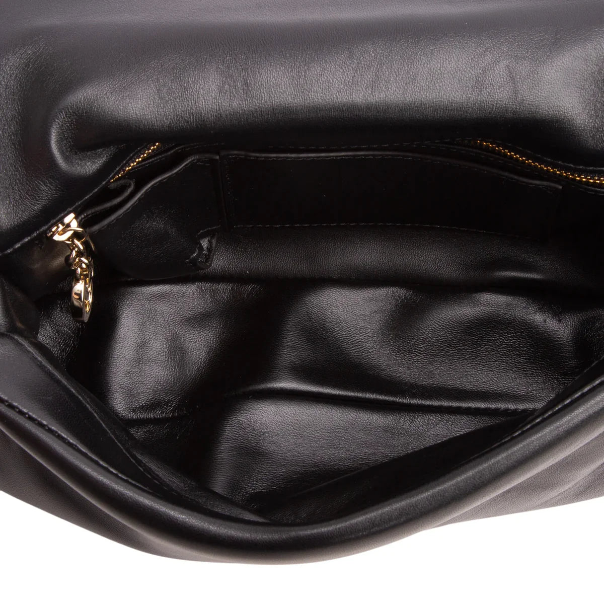 Gucci Black Lambskin Small GG Milano Top Handle Shoulder Bag