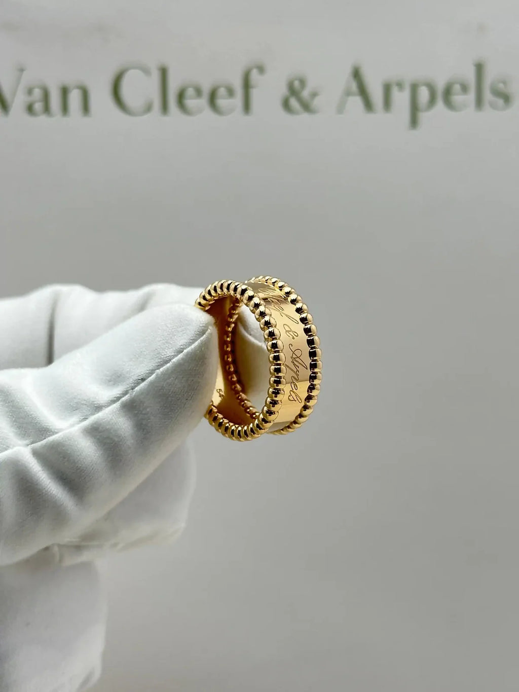 Van Cleef Arpels Perlee Signature Ring Size 54