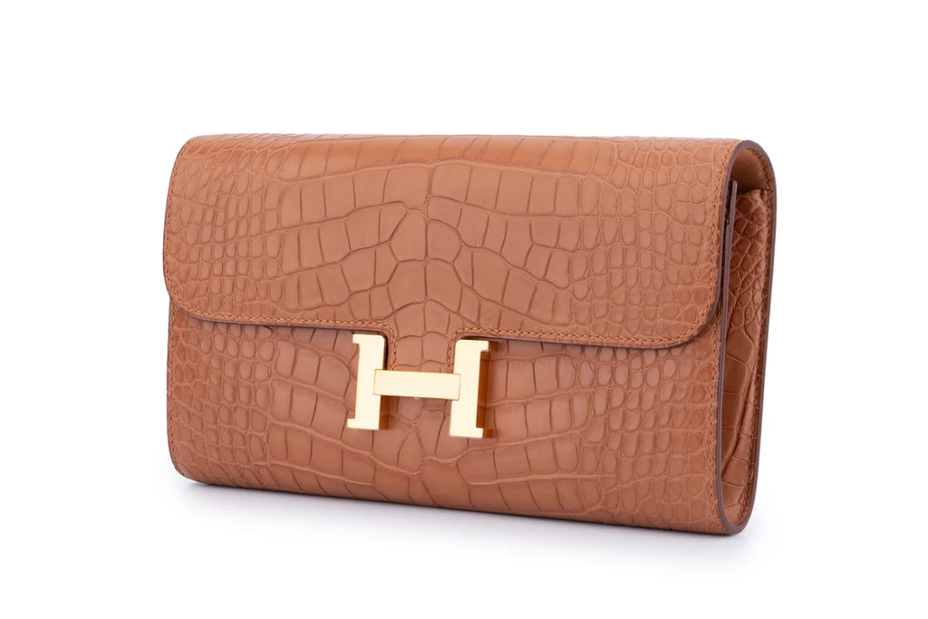 Hermès Constance To Go Exotic Crocodile Gold GHW