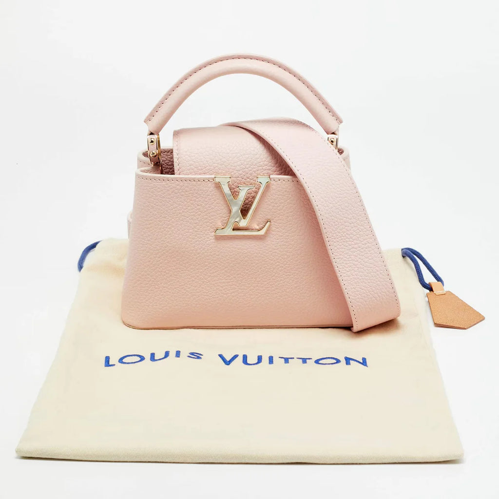 Louis Vuitton Capucines Mini Pink Taurillon Leather Top Handle Bag