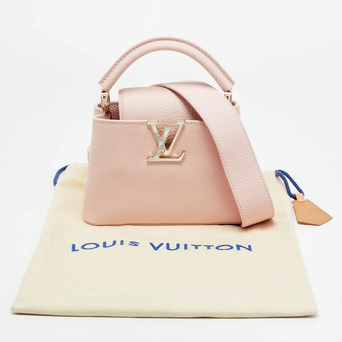 Louis Vuitton Capucines Mini Pink Taurillon Leather Top Handle Bag
