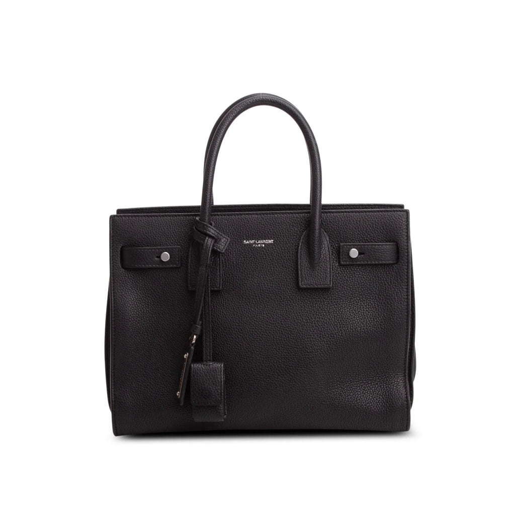 Saint Laurent Black Grained Leather Baby Sac De Jour