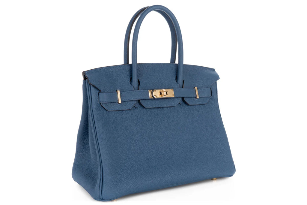 Hermès Birkin 30 Togo Bleu Tie PBHW