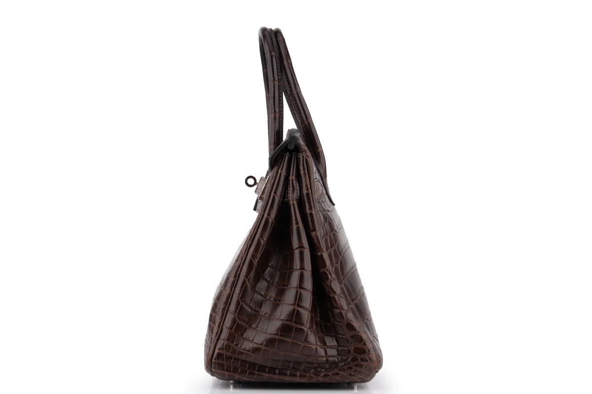 Hermès Birkin 30 Croc Niloticus Ebene PHW