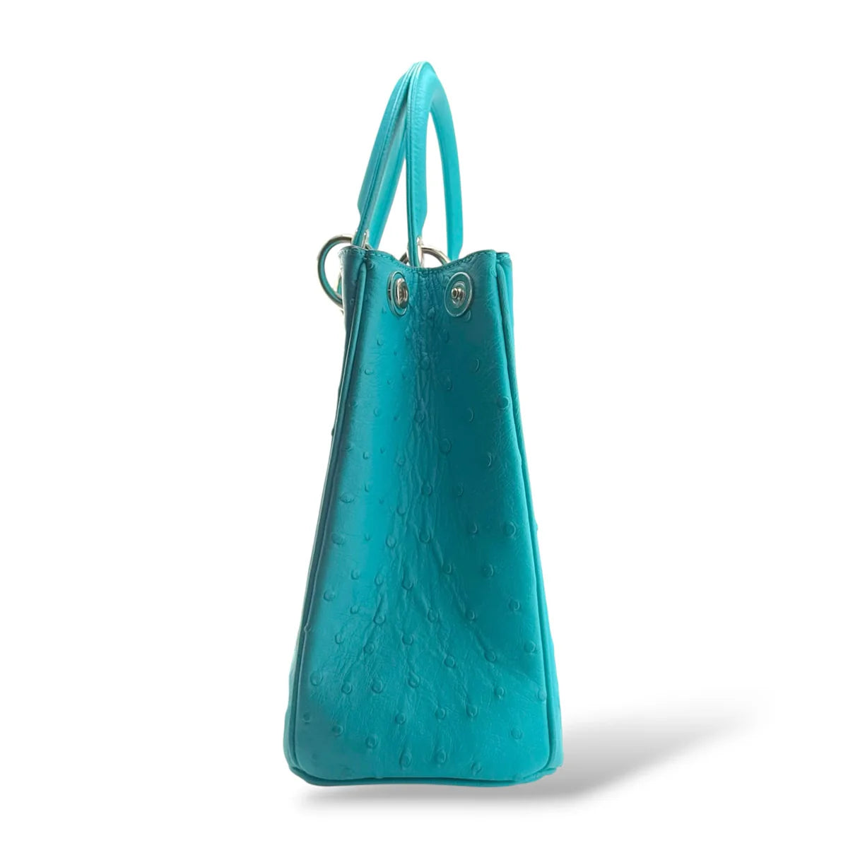 Christian Dior Diorissimo Turquoise Ostrich Tote Bag