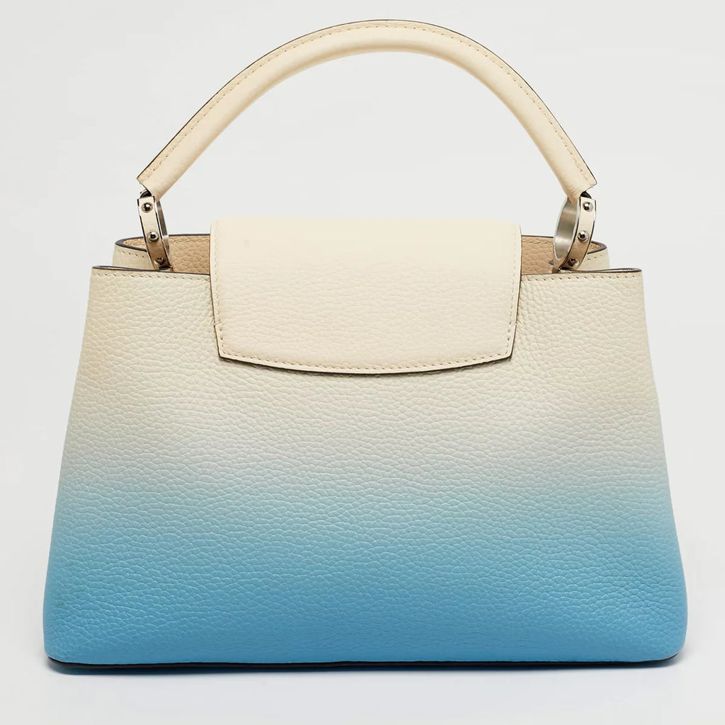 Louis Vuitton Capucines Blue Leather Top Handle Bags