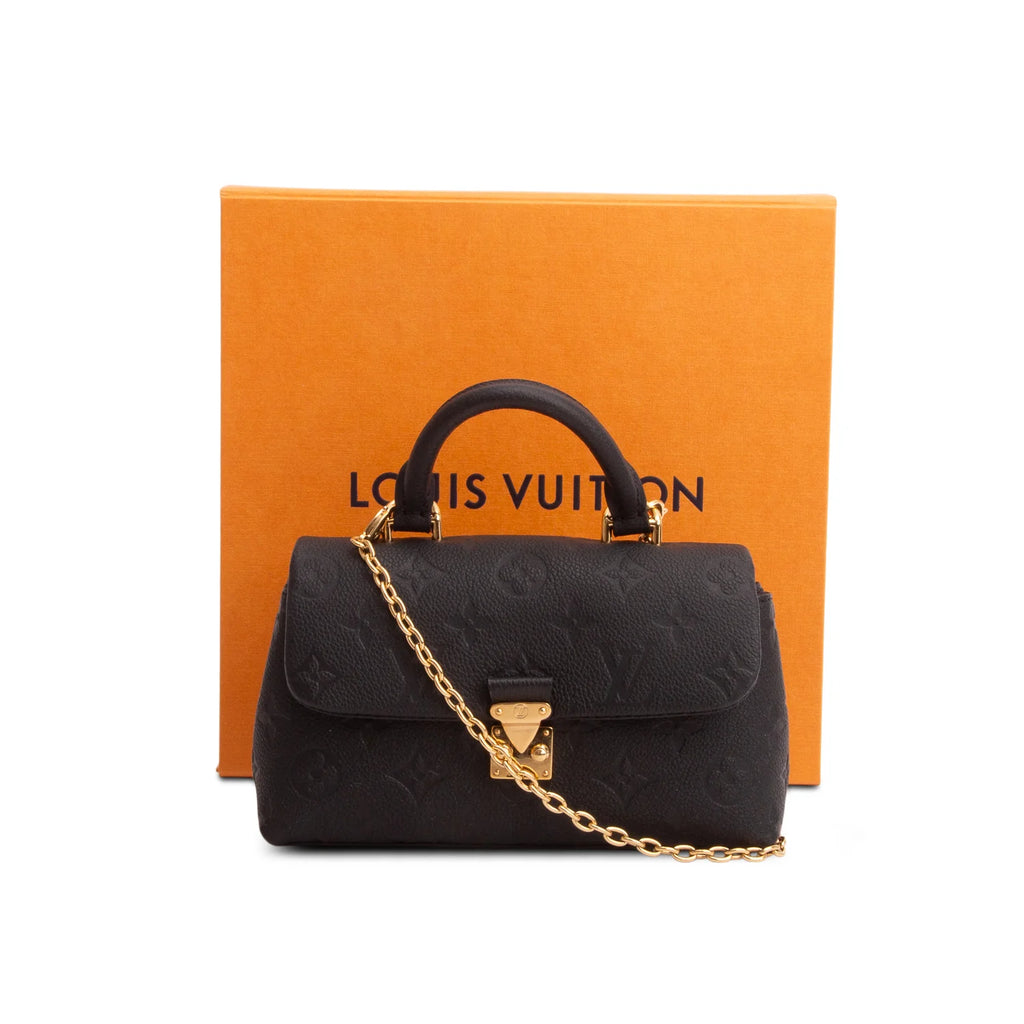 Louis Vuitton Black Monogram Empreinte Leather Nano Madeleine