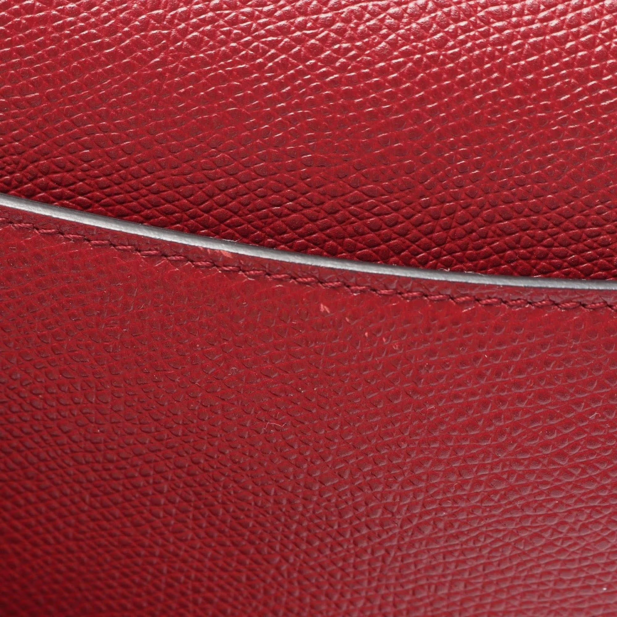 Christian Dior Saddle Mini Bordeaux Grained Calfskin Shoulder Bag