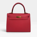 HERMÈS KELLY 25 IN ROSE AZALEA EPSOM LEATHER WITH GOLD HARDWARE