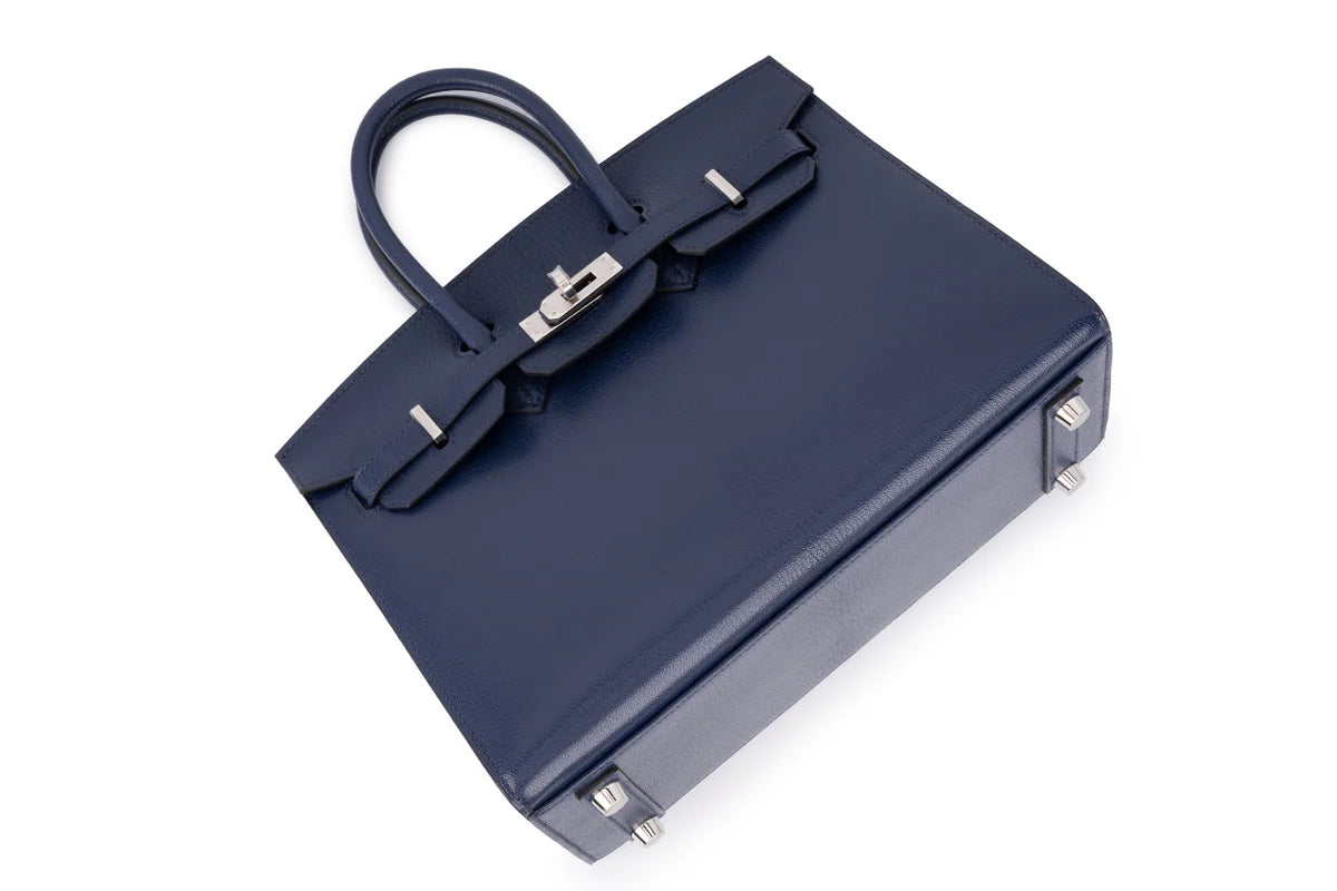 Hermès Birkin 25 Sellier Chevre Blue Sapphire PHW