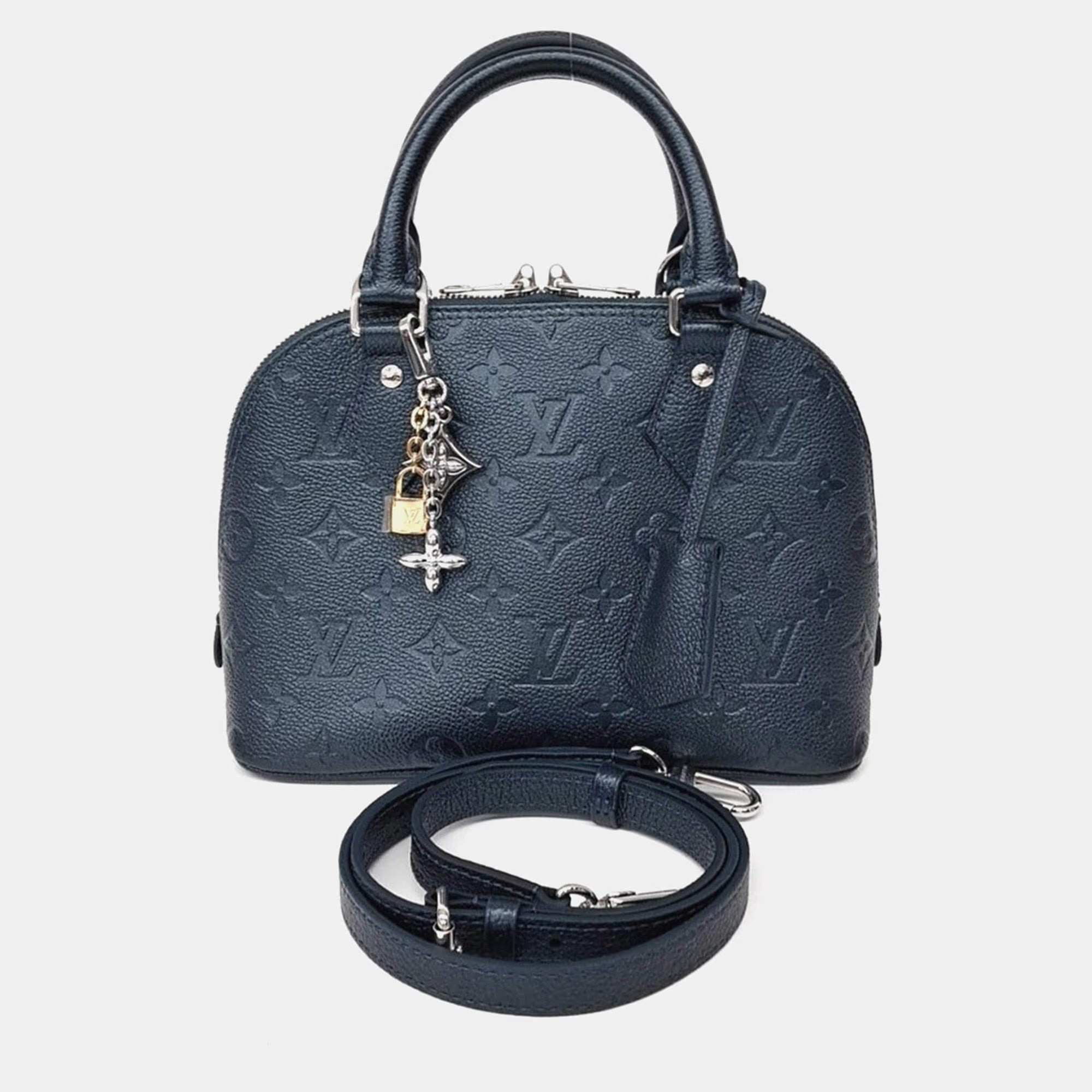 Louis Vuitton Black Leather Empreinte Alma BB M26686