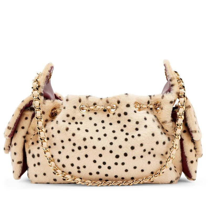 Chanel 25 mini furry cheetah bag