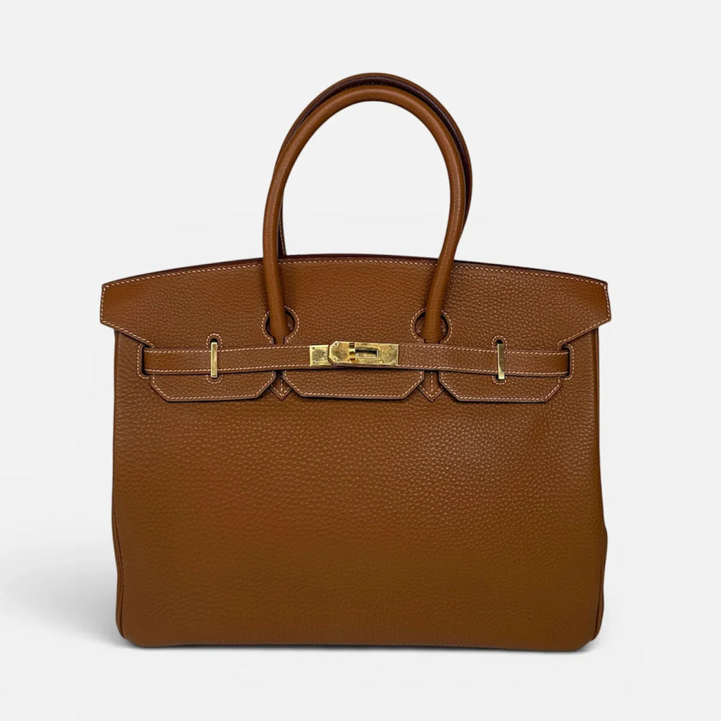 HERMÈS BIRKIN 35 IN GOLD TOGO LEATHER WITH GOLD HARDWARE