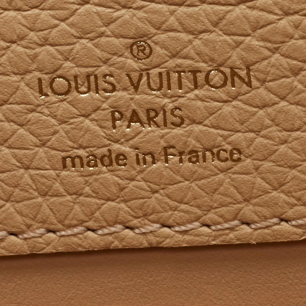 Louis Vuitton Capucines Mini Beige/Black Leather and Python Top Handle Bag