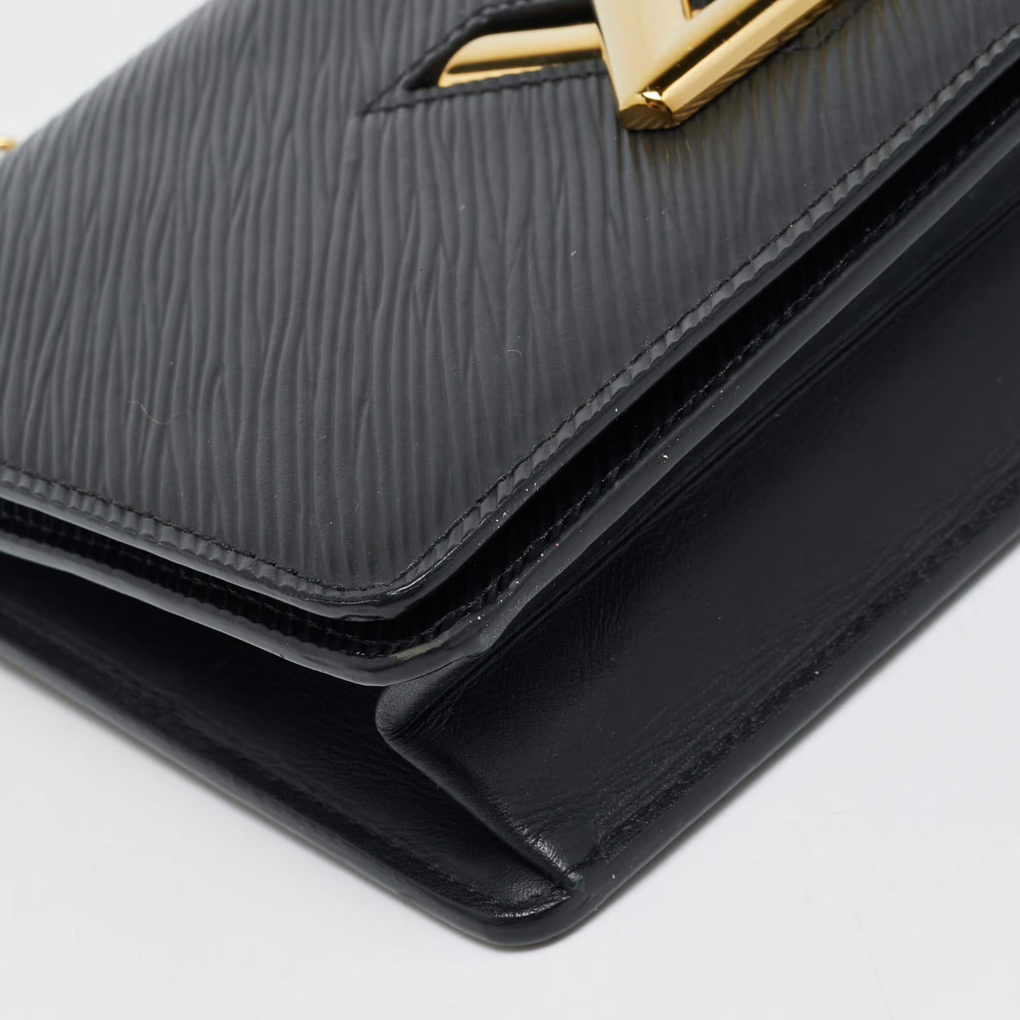 Louis Vuitton Twist Belt Black Epi Leather Chain Pouch