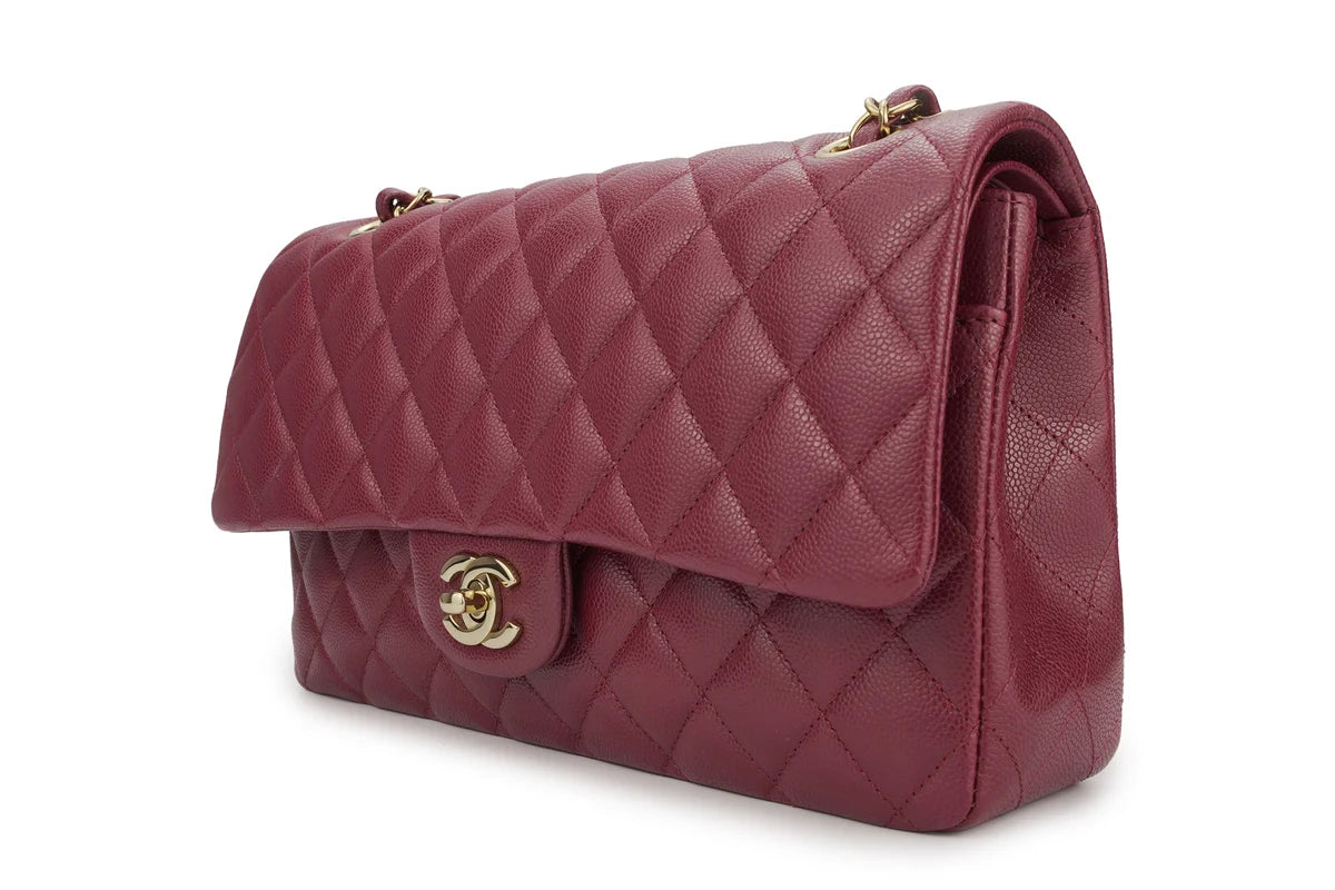 Chanel Medium Classic Flap Caviar Burgundy Champagne GHW