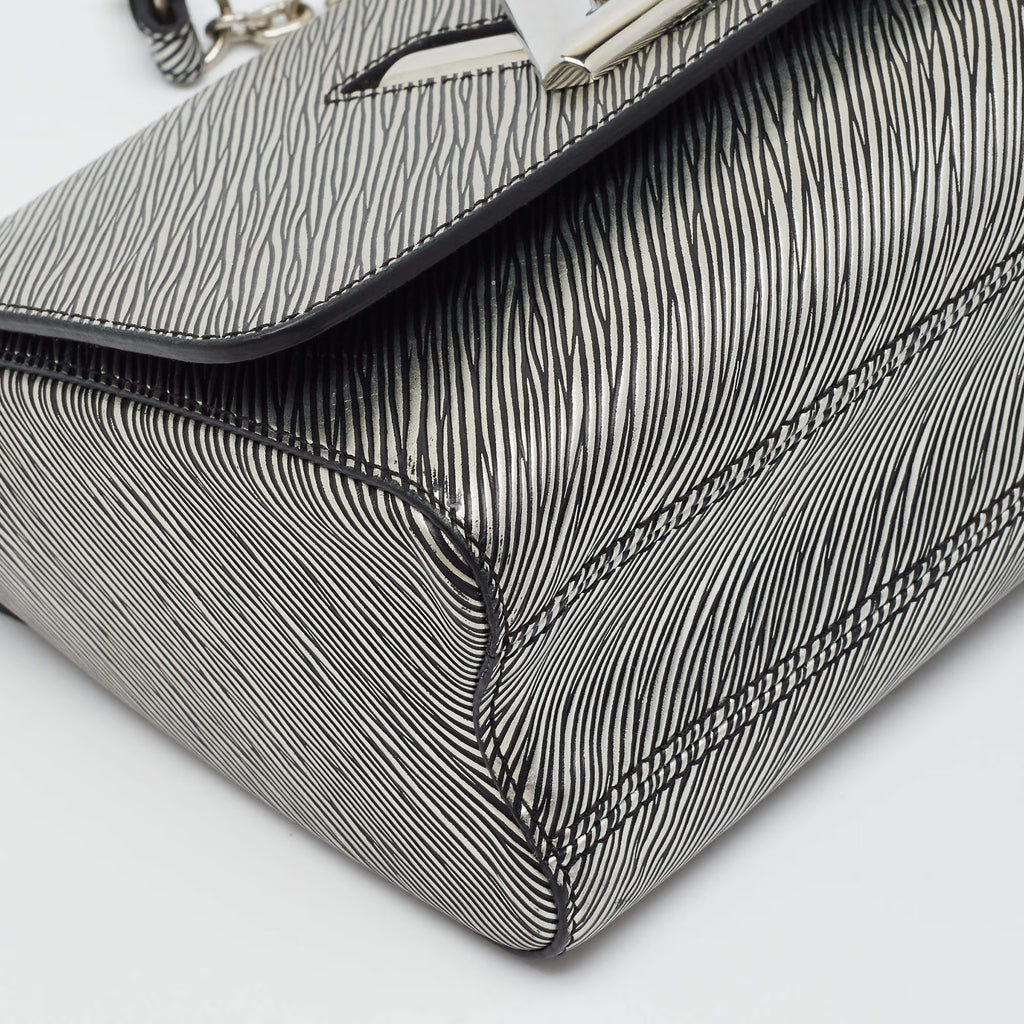 Louis Vuitton Twist MM Metallic Grey Epi Leather Bag