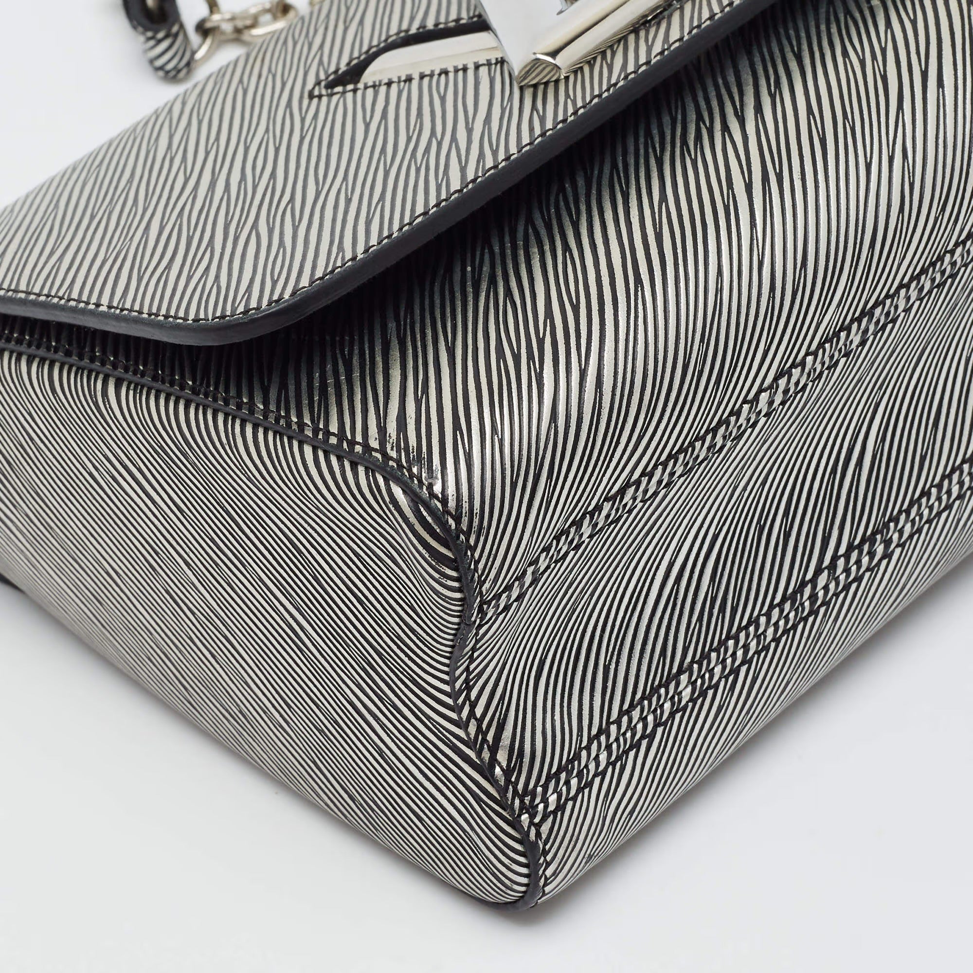 Louis Vuitton Twist MM Metallic Grey Epi Leather Bag