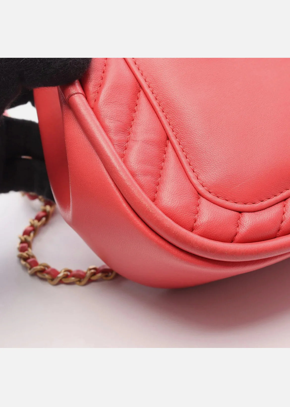 Chanel V 2WAY Shoulder Bag Pink Lambskin Leather