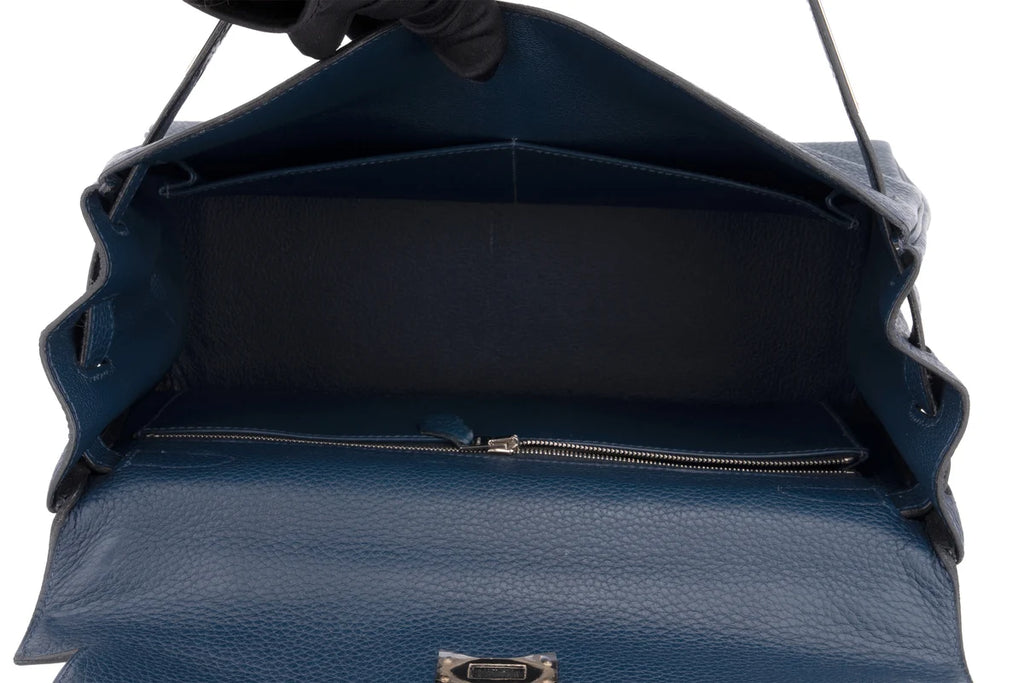 Hermès Kelly 32 Retourne Togo Bleu Sapphire PHW