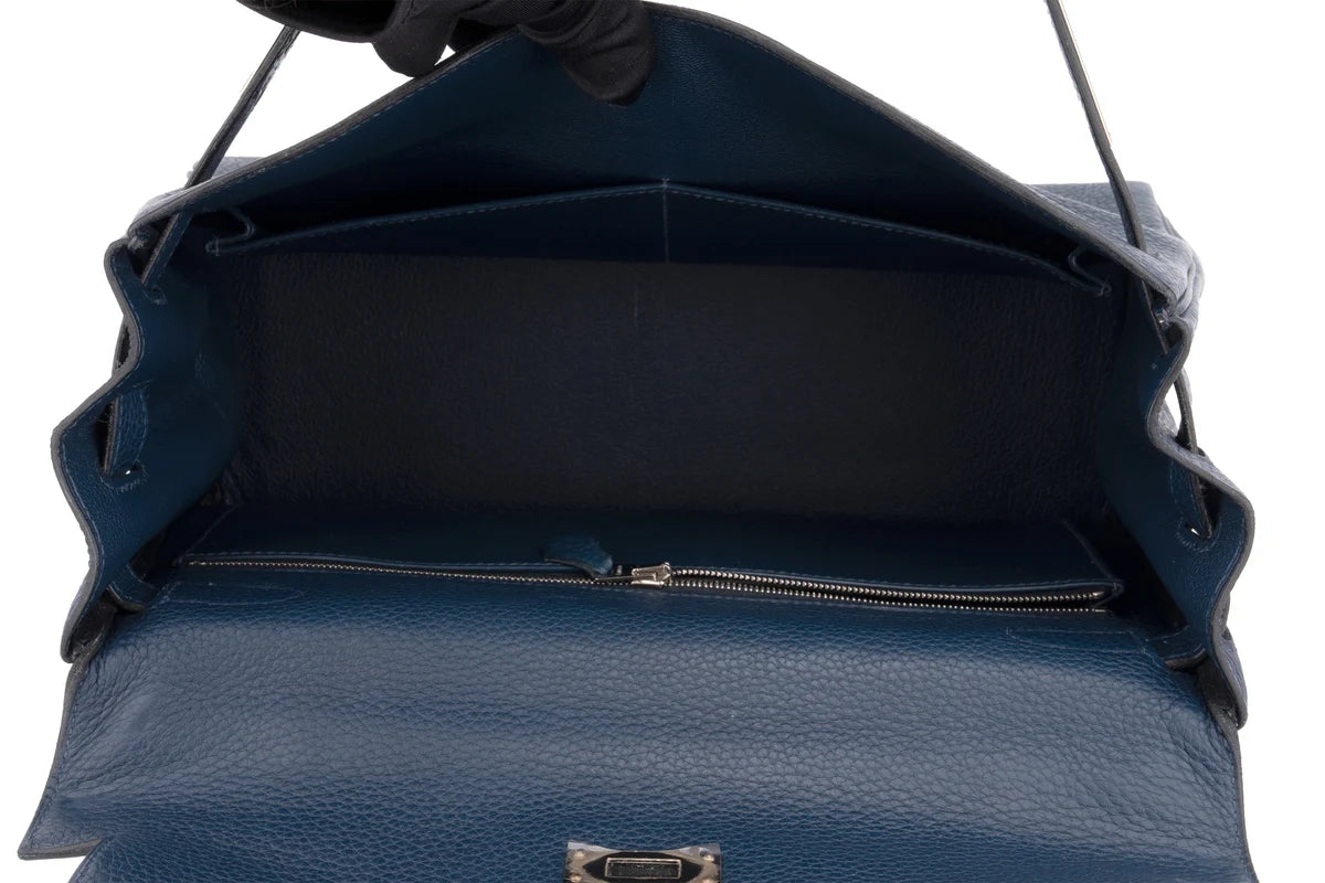 Hermès Kelly 32 Retourne Togo Bleu Sapphire PHW
